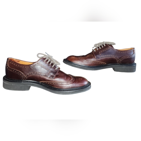 American Eagle Outfitters Dark Brown Leather Wingtip Oxford Men\'s Size 10 main image 4
